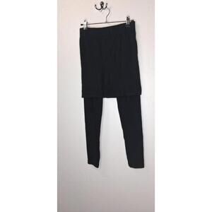 M. Rena Women's Full Length Rayon Seamless Leggings with Skirt Attached